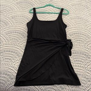 Loft Black Sarong Mini Dress